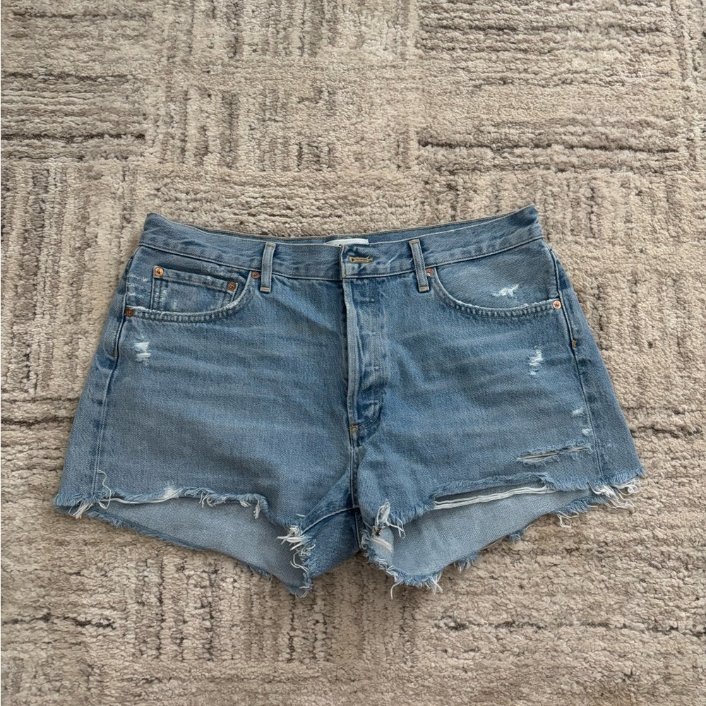 Agolde Blue Jean Shorts Cut-Off Style
Worn once 
Parker style